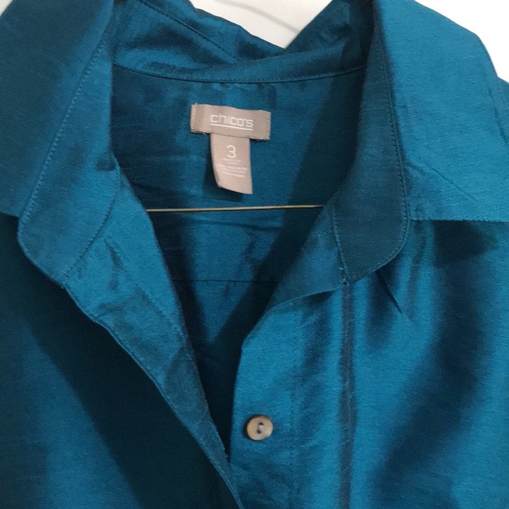 Teal Button-Up Shirt NWOT